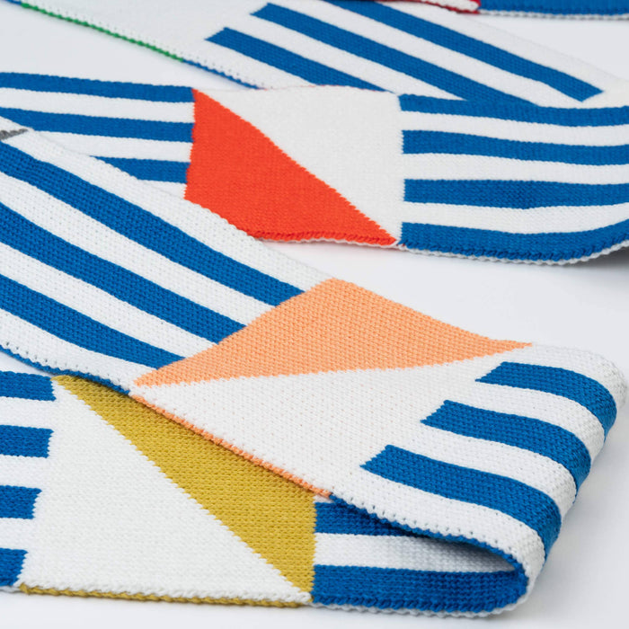 Sailboat Skinny Scarf: Cobalt