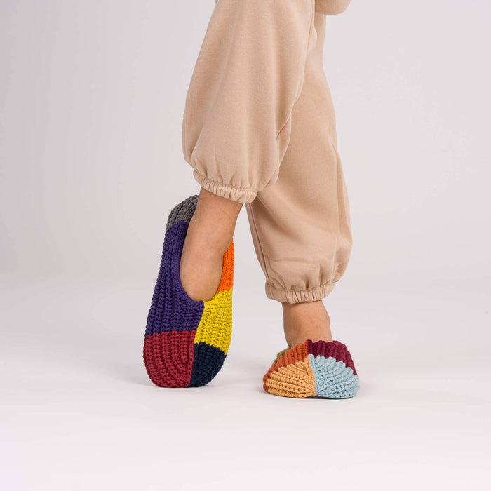 Mismatch Rib Slippers: Desert / S/M - W 6-8