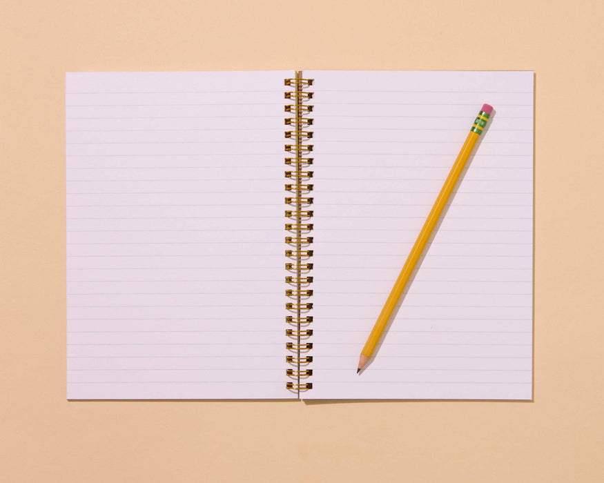 Letterpress A5 Lined Spiral Notebook—Macaroni and Cheese