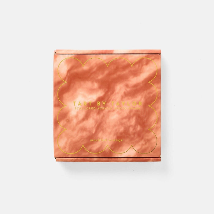 Orange Marbled Mini Acrylic Picture Frame