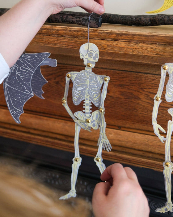 DANCING SKELETONS PAPER ORNAMENTS