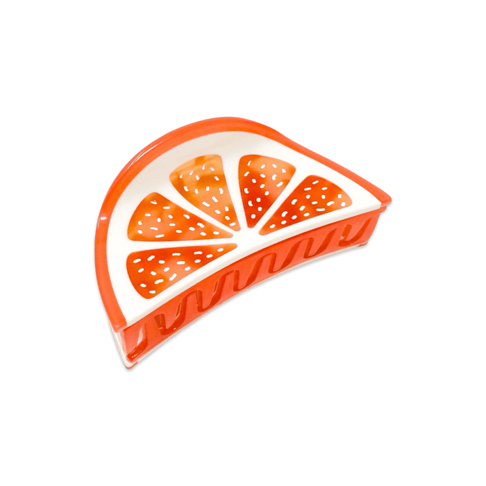 Midi Grapefruit Slice Hair Claw Clip