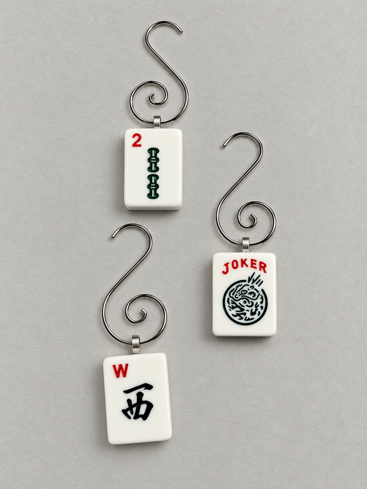 Genuine Mah Jong Tile Ornament: Jewish Themed