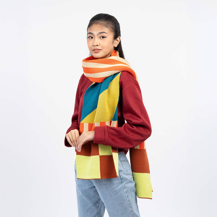 Kite Big Scarf: Rust Lime