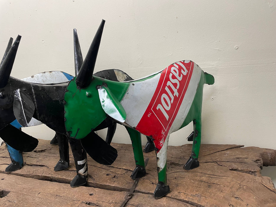 Farmhouse Goat-Yard Art-29x10x24H-Recycled Metal Goat-Medium