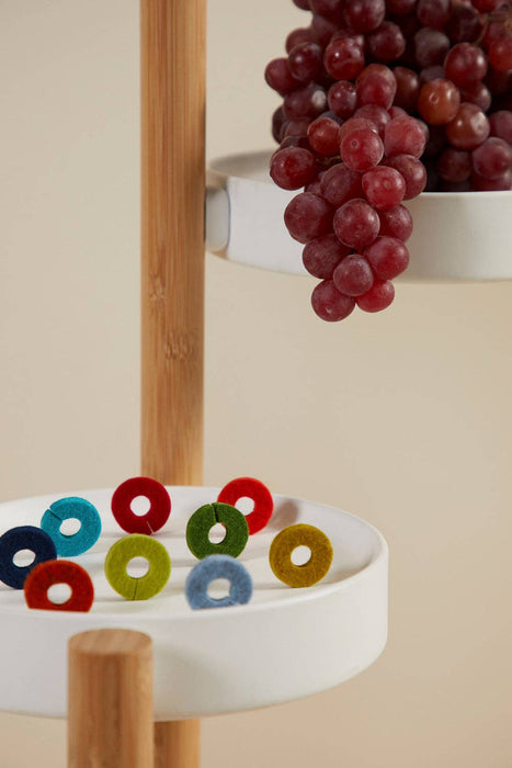 Paradise Wine-O's Merino Wool Felt Round Wine Markers: Paradise