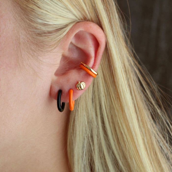 Pumpkin Stud Earrings: 18K Gold Vermeil