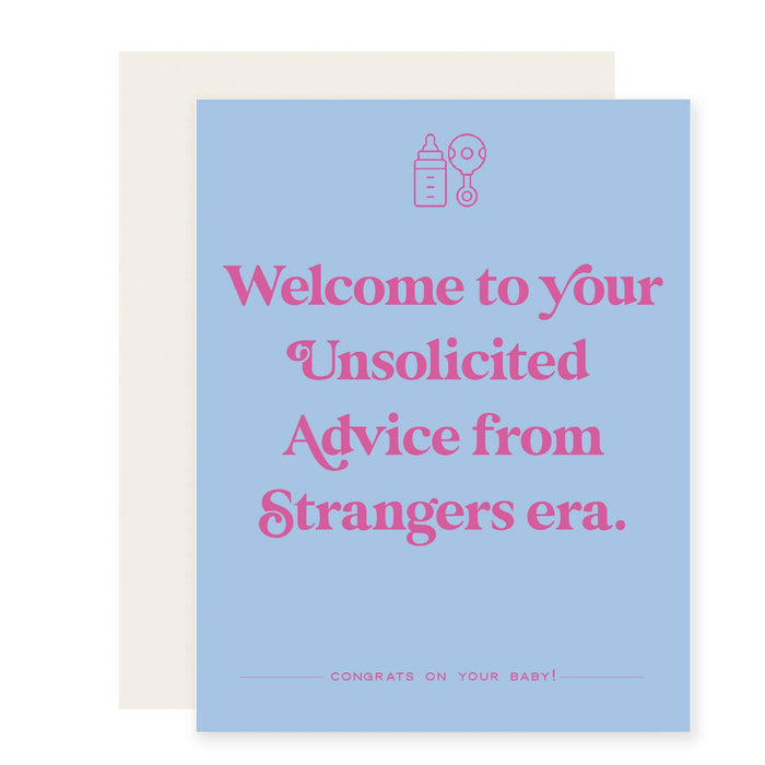 Unsolicited Advice Era | Baby Card