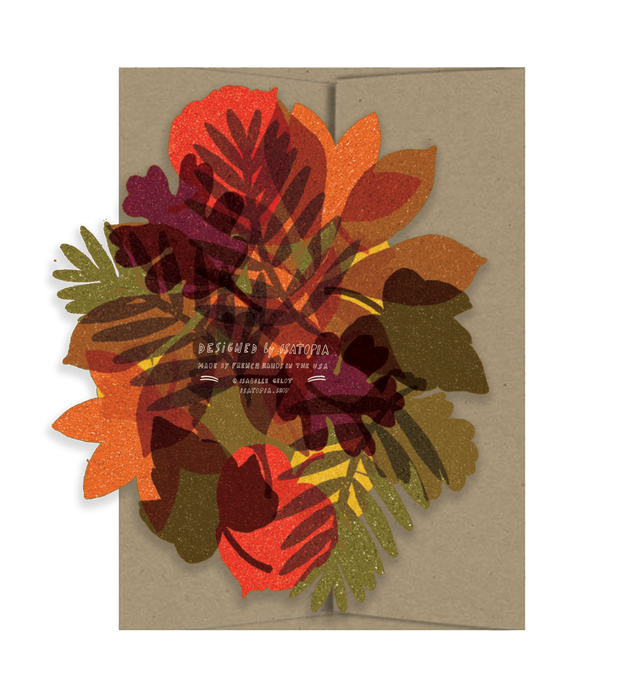 Autumn Leaves Die Cut Card - Spooky Season Collection