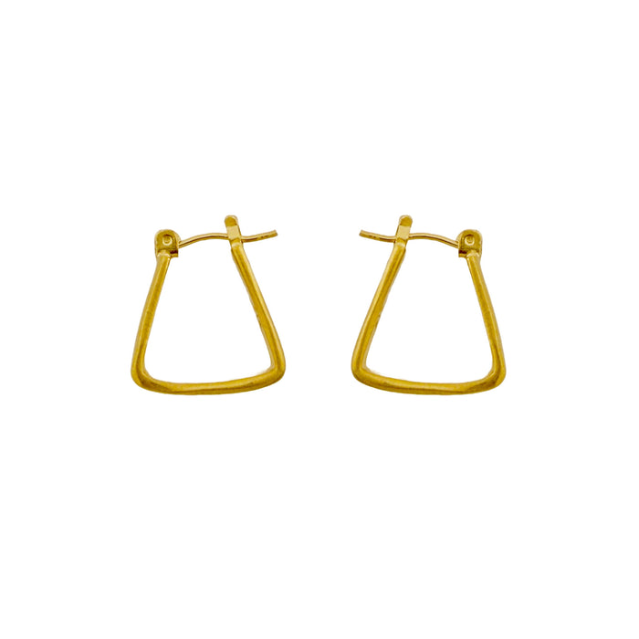 Small Wide Hoops Earrings in Silver or Vermeil: Silver