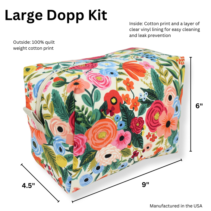 The Large Dopp Kit: Navy Floral / Large