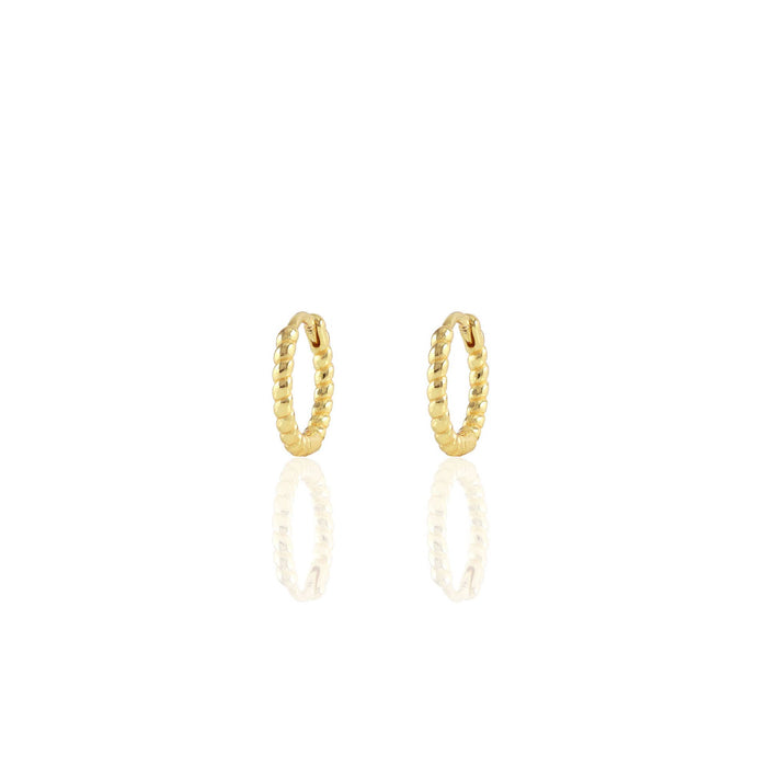Twisted Hinged Huggie Hoop Earrings 18K Gold Vermeil | Sterling Silver 12mm Hoops Hinge Closure Nickel Free Hypoallergenic Ships from CA: 18K Gold Vermeil