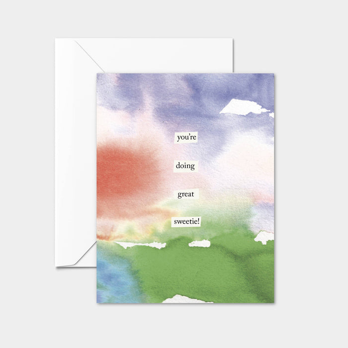 "You're doing great sweetie!" Encouragement Greeting Card