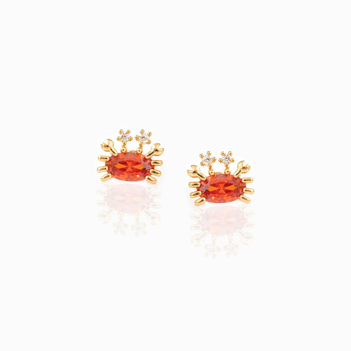 Cutie Crab Studs: Gold