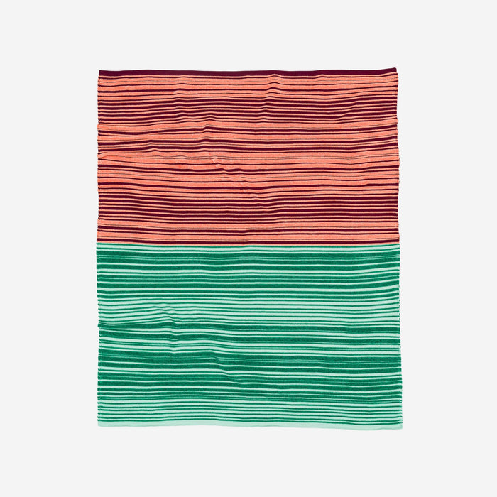 Retro Chenille Throw: Teal Lilac