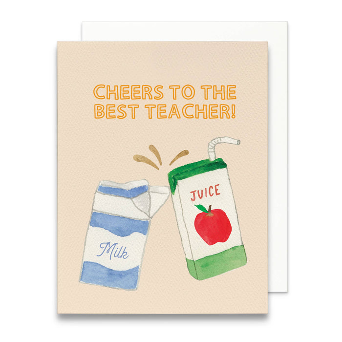 Cheers to the Best Teacher Greeting Card | Card for Teacher