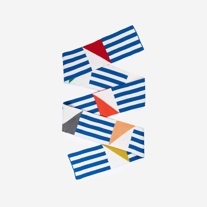 Sailboat Skinny Scarf: Cobalt