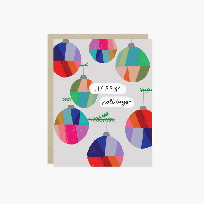 Colorful Ornaments Light Holiday Card