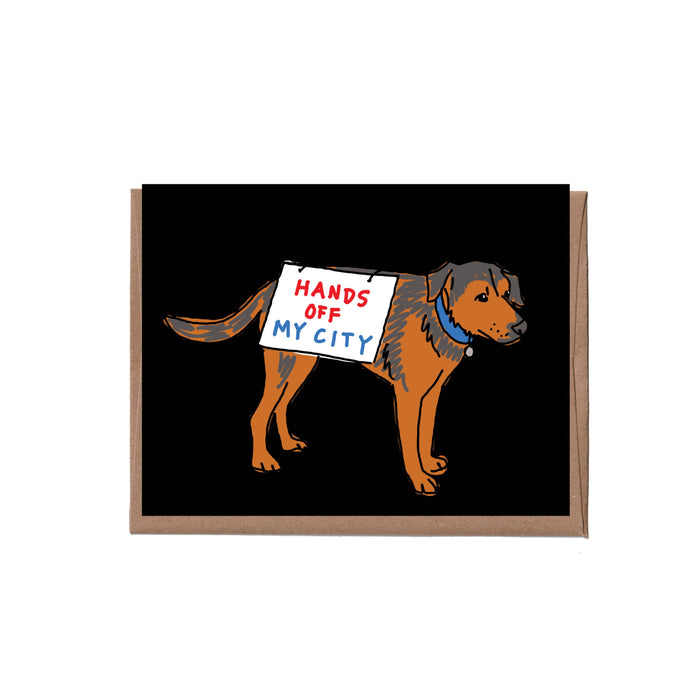 Dog Protester Greeting Card