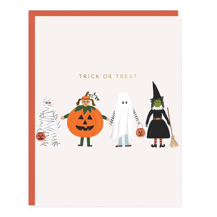 Trick Or Treaters Halloween Greeting Card