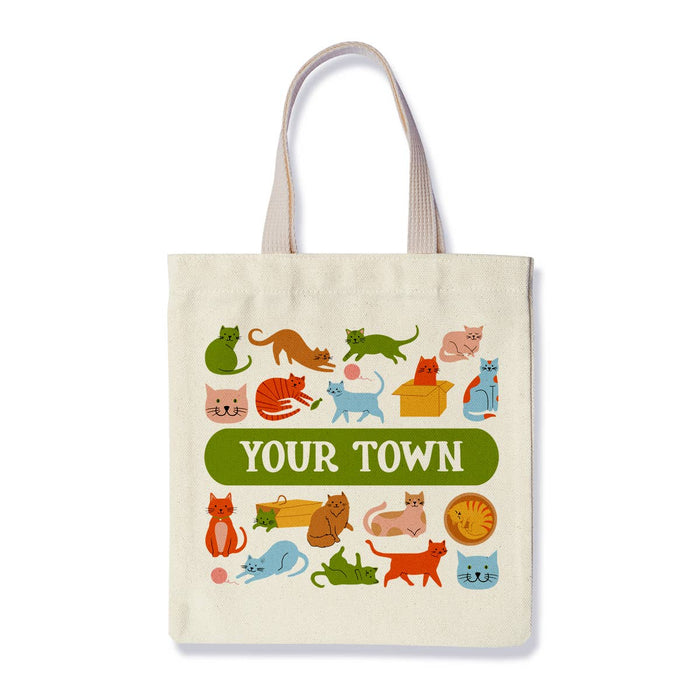 Name Drop Local City Tote Bag - Cats in the Neighborhood