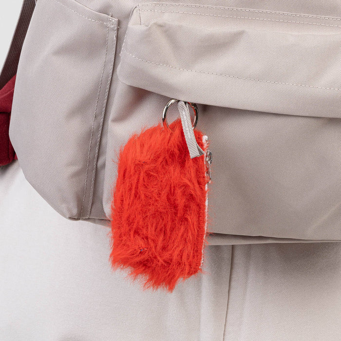 Faux Fur Pouch Bag Charm: Periwinkle