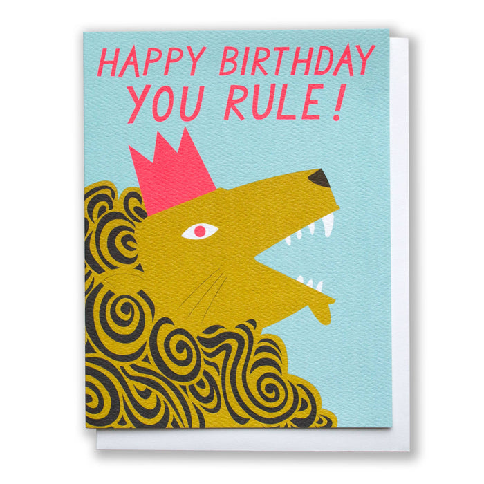 King of the Beasts Happy Birthday Note Card