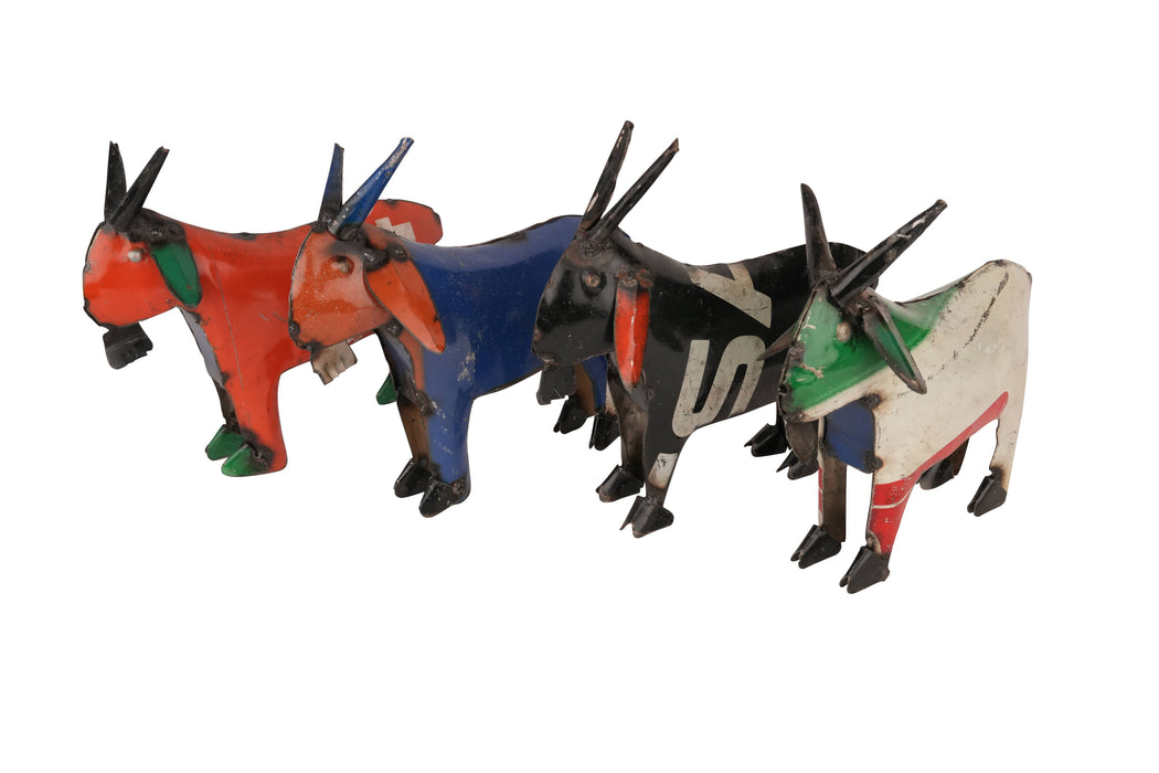 Recycled Mini Metal Goat-Garden Decor-Goat-11x11 inches-Mini
