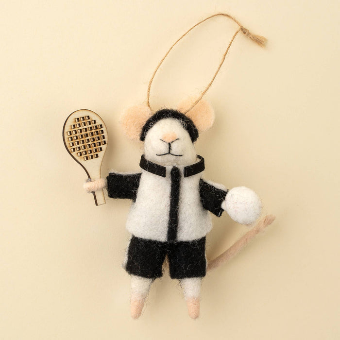 Pickle Ball Percy Mouse Holiday Ornament