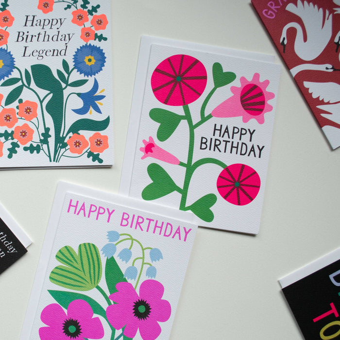 Big Blooms Birthday Note Card