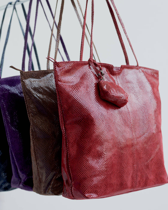 Gemma Handcrafted Leather Tote Bags: Turquoise