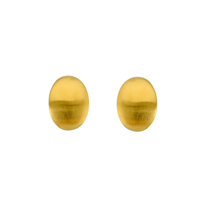 Domed stud earrings: Vermeil