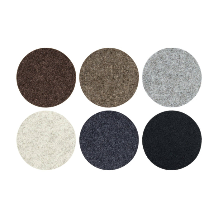 Bierfilzl Merino Wool Felt Round Coaster Multi 6 Pack: Earth