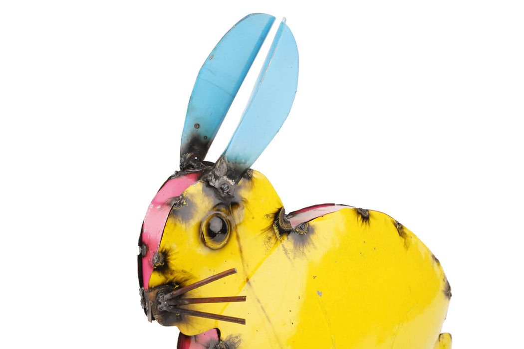 Colorful Metal Bunny-Spring-Garden-Yard Art-16x7x14H