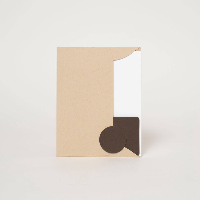 Hanukkah Stripes Letterpress Greeting Card by Phoebe Wahl: Paper tab