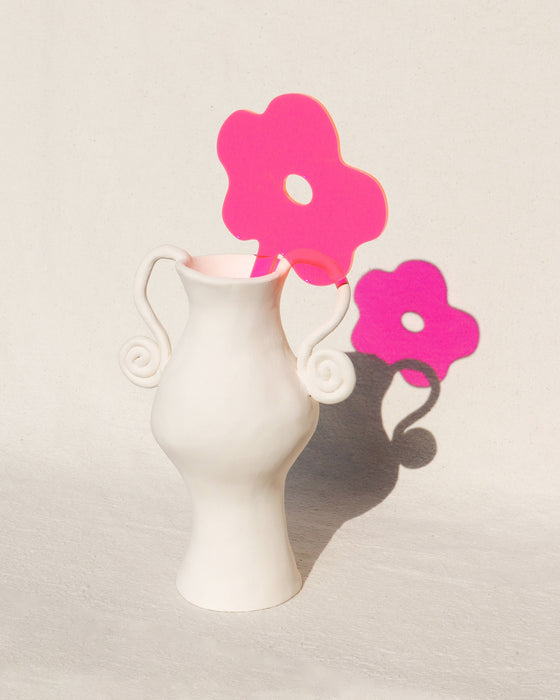 Poppy Stem: See-Thru Hot Pink