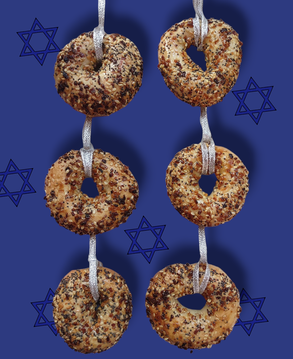 Real Bagel Ornaments: Plain
