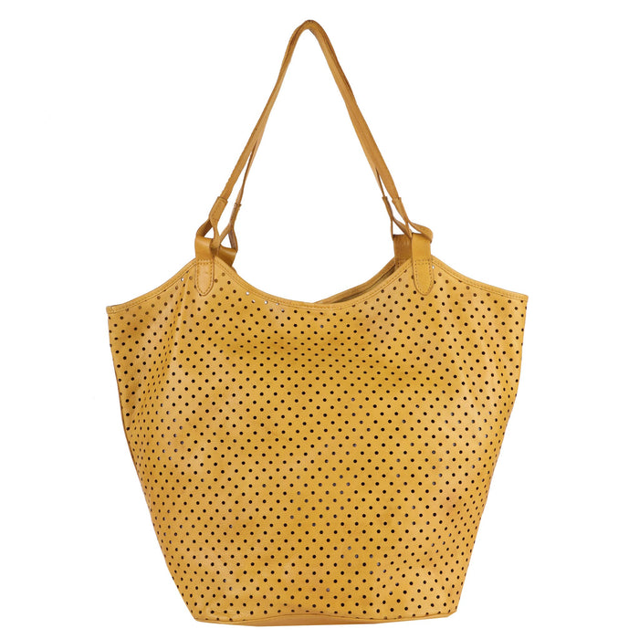 Tour Handcrafted Leather Tote/Shoulder Bags: Green