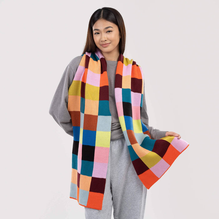 Color Patch Big Scarf: Sport