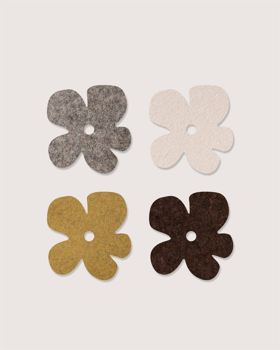 Merino Wool FleurCoaster Multi 4 Pack