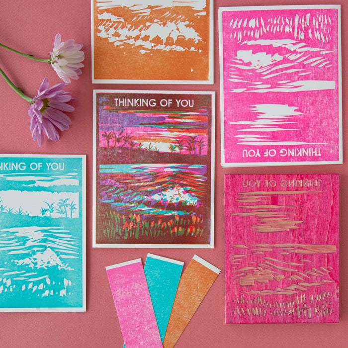 Thinking of You (Ocean Sunrise) Letterpress Card