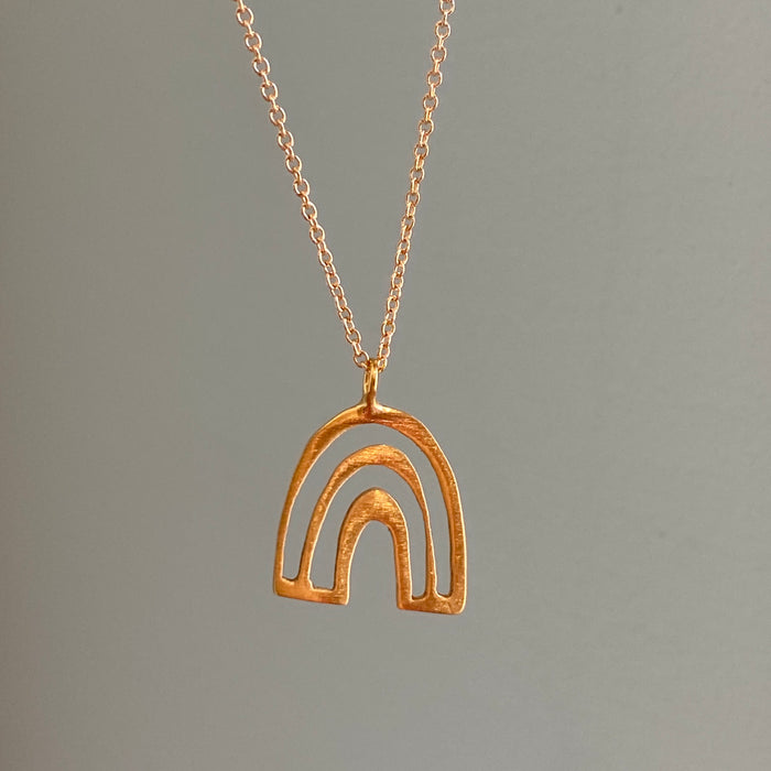 small rainbow necklace