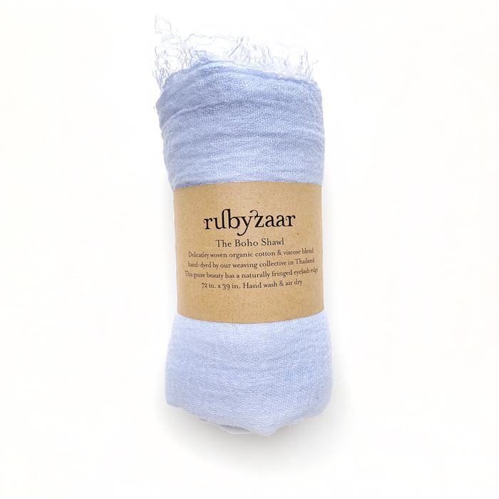 Boho Scarf, Baby Blue