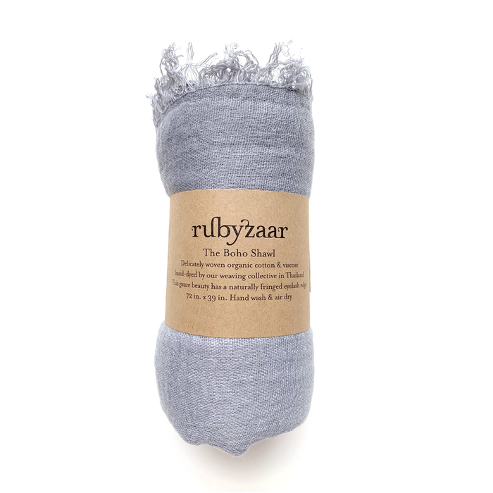 Boho Scarf, Light Grey
