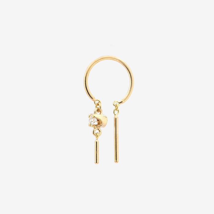 Gemstone Baby Chime Earring, 14kt Yellow Gold
