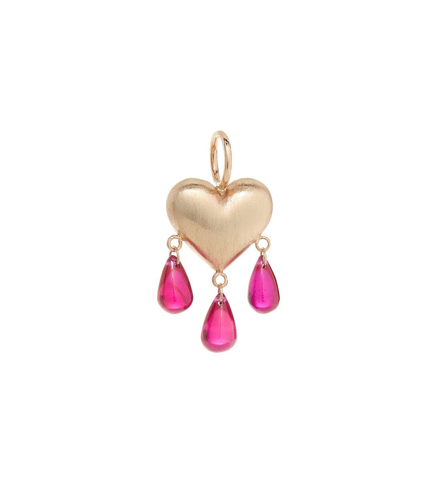 Bleeding Heart Charm, 14kt Yellow Gold