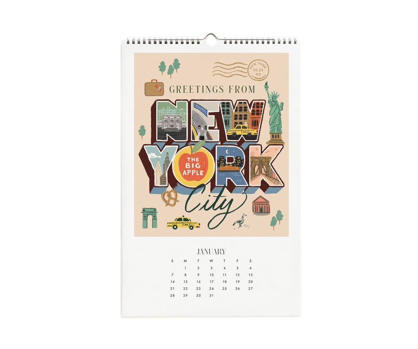 2024 Greetings from Around the World Wall Calendar