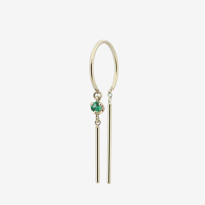 Gemstone Chime Earring, 14kt Yellow Gold