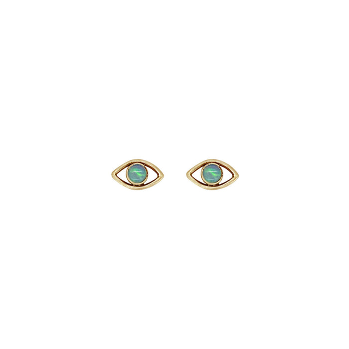 Opal Eye Amulet Studs