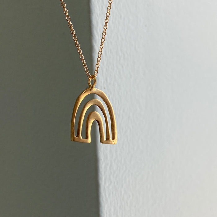 small rainbow necklace